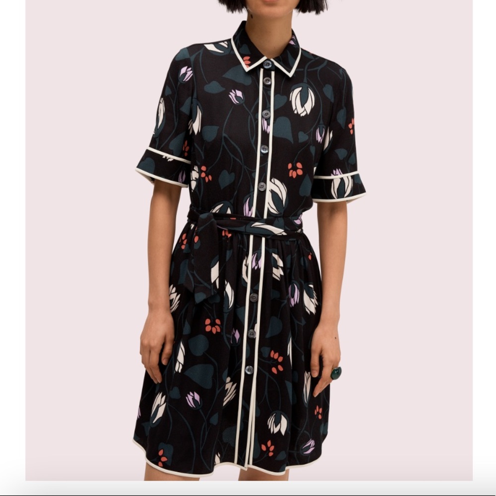 Kate spade ♠️ deco bloom shirt dress - size 8